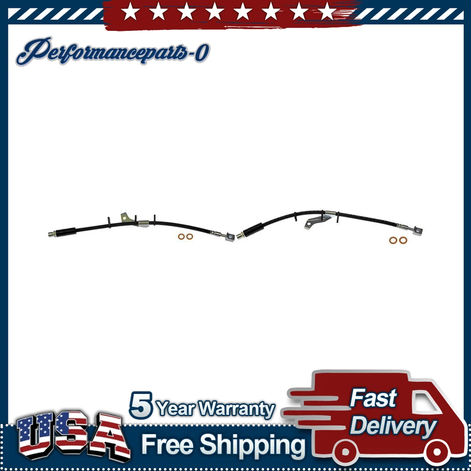2X Manguera de línea de freno delantero primera parada para Chevrolet Equinox 2011-2017 Foto 1 de 4