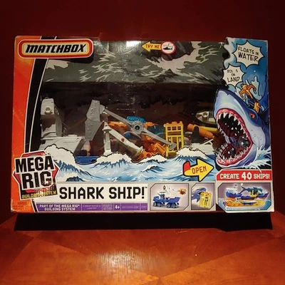 Matchbox Mega Rig Shark Ship - AKMOSY TOTALMENTE COMPLETO COM PEÇAS SALTITANTES - Imagem 1 de 4