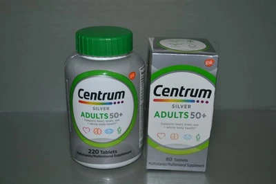 (2) CENTRUM SILVER Adult 50+ Multivitamin, 300 Tables Total, Exp. 12/2025 - Image 1 of 3
