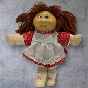 "Vestido rojo/blanco vintage de 8"" para niña Cabbage Patch con zapatos" - Imagen 1 de 7