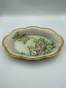 Vintage Hand Painted Cherry Blossom Porcelain German Bowl. - Picture 1 of 3