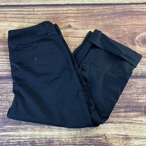 Gitano Women Black Trousers Straight Folded Bottoms Size 12 - Picture 1 of 7