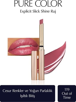 Batom Estee Lauder Pure Color Explicit 119 Out of Time brilho liso novo na caixa - Imagem 1 de 4