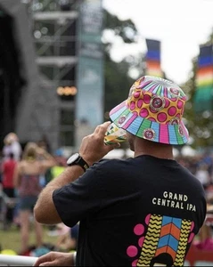 Grand Central Bucket reversible Hat festival bar ,pub , summer beer garden NEW - Picture 1 of 6