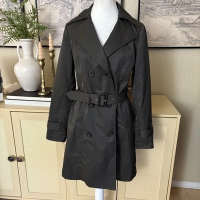 MAXMARA Green Double Breasted Belted Trench Coat Size Large - Image 1 of 4