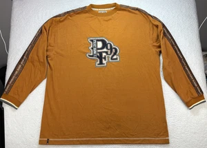 Y2K Vintage Phat Farm Shirt Men's 2XL Yellow Black Long Sleeve Logo Rap Hip Hop - Picture 1 of 13