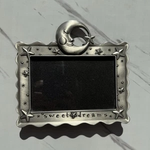 Celestial Star Sleeping Moon “Sweet Dreams” 4 x 6" Pewter Metal Picture Frame - Picture 1 of 9