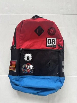 Mario Kart 8 Racer Parche Frente Plano Mochila Bolso para Libros Escolares Super Nintendo Nuevo con Etiquetas Foto 1 de 4