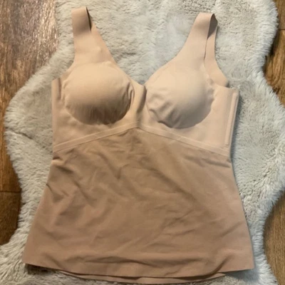 Honey love Lift Wear Tank Size XL Shapewear Camisole Beige Slimming Built In Bra - Image 1 of 4