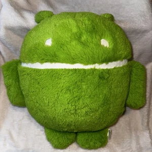Android Droid Plush 15 Inch Google Promo Large Furry Fluffy Figure Robot Green - Picture 1 of 6