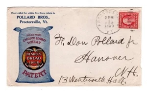 Color Illustrated Advt. Cover ~ 1909 Pollard Bros. Flour ~ Proctorsville, VT. - Picture 1 of 2