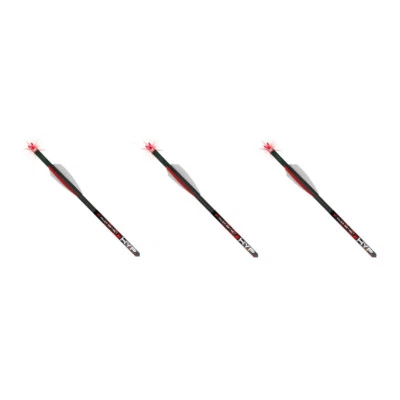 Killer Instinct Lighted Hypr V 20 Inch 3 Pack Crossbow Bolts with V Track Nock