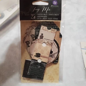 Tag Me 25 Pieces Scrapbooking Craft Tags Paris adventure New - Picture 1 of 3