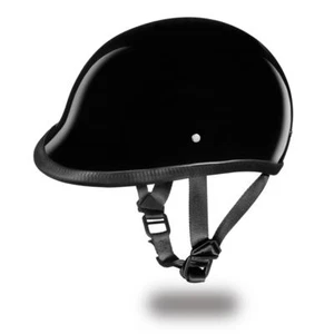 DOT Daytona Hawk Hi-Gloss Black Open Face Motorcycle Bike Helmet - Picture 1 of 6