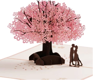 3D Heart Tree Pop up Card, Gift for Birthday, Love, Anniversary, Valentines Day, - Picture 1 of 6