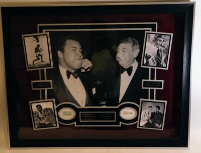 Muhammad Ali and Howard Cosell Autographs w/ Collage Framed JSA LOA - Image 1 of 4