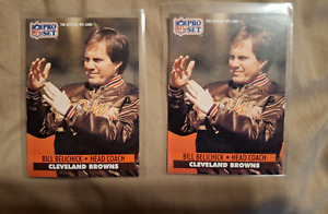 1991 Pro Set Bill Belichick Rookie Card RC #126 Cleveland Browns LOT OF 2