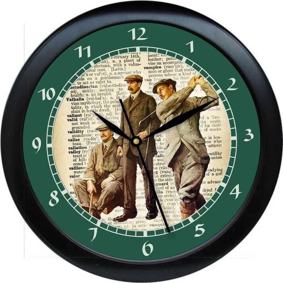 CLOCKS AND CABOODLE Vintage Golf Wall Clock Pro Shop Golf Store Gift 0724