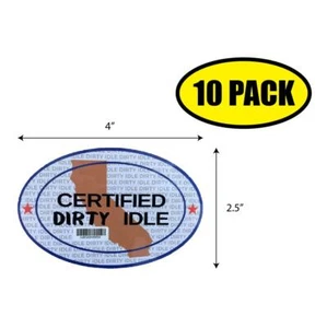 PACK DE 10 CALCOMANÍAS CALCOMANÍAS SUCIAS INACTIVAS CERTIFICADAS DE 4,5" X 2,5" humor regalo divertido en muy buena condición0070 - Imagen 1 de 2