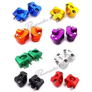1 1/8" 28mm CNC Fat Handle Bar Risers Clamp Adapter For Pit Dirt Bike ATV Quad - Picture 1 of 18