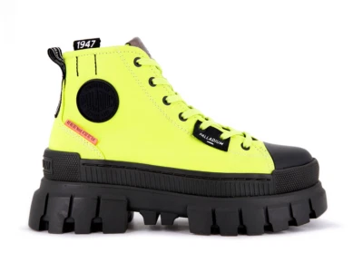 PALLADIUM REVOLT HI TX WILD LIME Women Boots Light Weight Comfortable Fun Trendy - Image 1 of 4