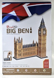 CUBICFUN 3D PUZZLE MC087H BIG BEN 117 Pcs 18.5" x 9.8" x 24.6" - Picture 1 of 10