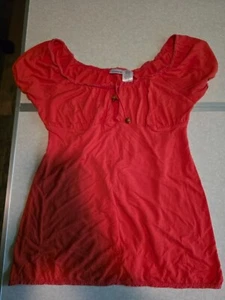 No Boundries Orange Babydoll top - Picture 1 of 3