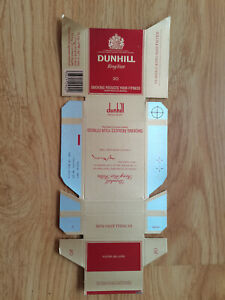 opened empty cigarette hard pack--84 mm-Australia-Dunhill