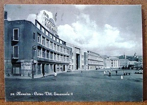 Messina - Corso Vitt. Emanuele II [grande, b/n, viaggiata] - Foto 1 di 1