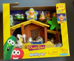 Veggie Tales Veggie Belén Set Escena Juguete Navidad Completo Nuevo Caja Sellada - Imagen 1 de 12
