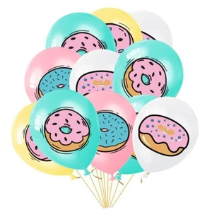 16 Cute 12" Doughnut Balloon Sweets Cake Food Birthday Party Event Decoration - Picture 1 of 7