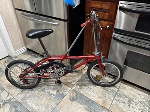 1980's Red Dahon California 3 Speed Folding Bicycle - Picture 1 of 12