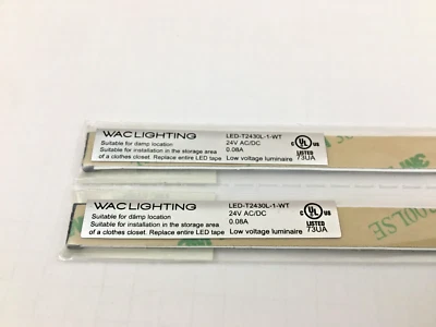 WAC LED-T2430L-1-WT InvisiLED White 3000K 12 inch Tape Light NEW - 2 ea. - Image 1 of 4