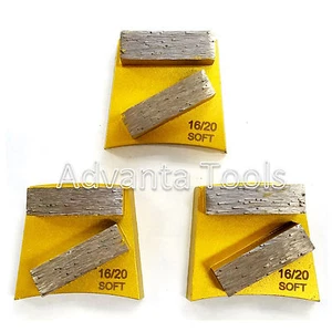 3PK Piastra Disco Rettifica Trapezoidale Cambio Rapido - Grana 16/20 - Soft Bond - Foto 1 di 3