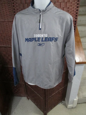 CCM RBK Toronto Maple Leafs 1/4 Zip Windbreaker Jacket Pullover Mens Small Cover