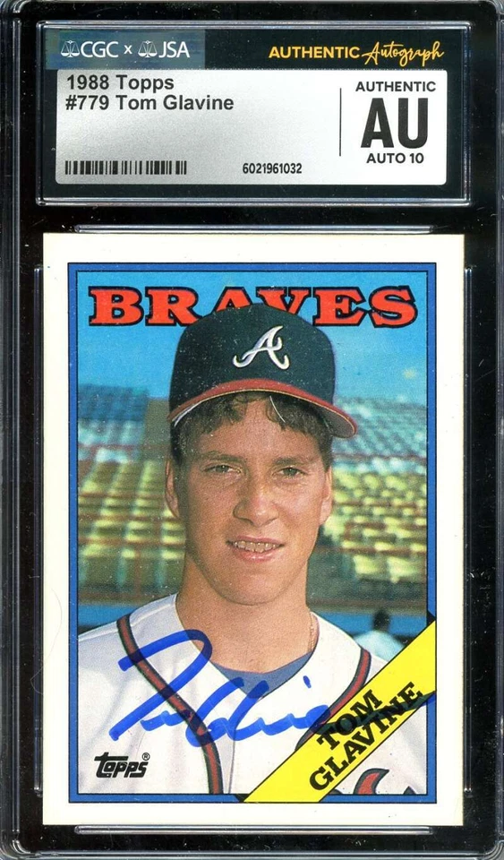 Tom Glavine Gem Mint 10 JSA CGC Coa Signed 1988 Topps Rookie Autograph - Image 1 of 1