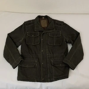 Rogue Coat Men M Cargo Pocket Green Utility 100% Cotton Gorpcore Rugged Outdoor - Picture 1 of 14