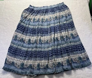 Jane Ashley Boho Pleated Maxi Floral Skirt 2XL Elastic Festival Hippie Read - Picture 1 of 3
