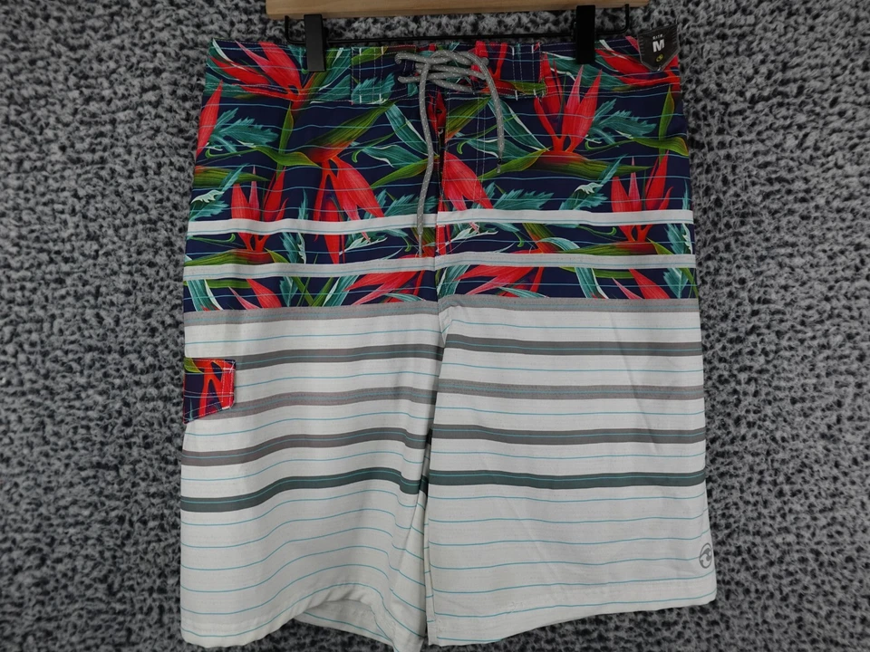 Ocean Current Men's Board Shorts Swim Trunks Stretch Tropical Black Size Med - Image 1 of 4