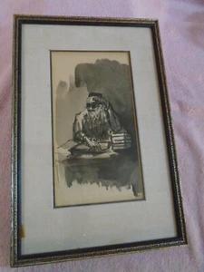 Original Oil Painting of a Rabbi Hand Signed by Ochs and Framed - Picture 1 of 3