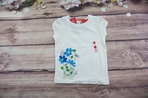 De Colección Gymboree Piscina Fiesta Bebé Niñas Blanco Manga Corta Flor Top Talla 4 Nuevo con Etiquetas - Imagen 1 de 6