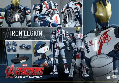 New Hot Toys 1/6 MMS299 Avengers Age of Ultron Iron Legion Action Figure Model Cover