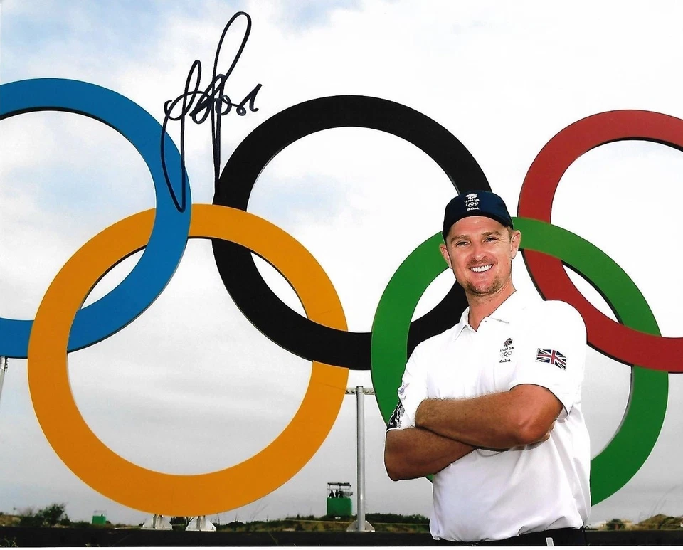 FOTO 8X10 FIRMADA POR JUSTIN ROSE US OPEN 2013 MASTERS PGA GOLF 2016 OLÍMPICOS 2023 B Foto 1 de 1
