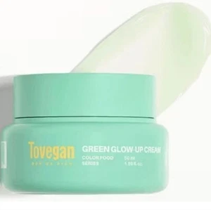 TOVEGAN Green Glow Anti-Falten Straffende Creme Chlorophyll Volle Größe 1,69 flüssige Unzen - Bild 1 von 9