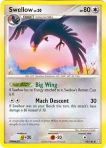 2x (pok-LA-073) Swellow (U) Pokemon D&P Legends Awakened Card # 73 - Picture 1 of 1