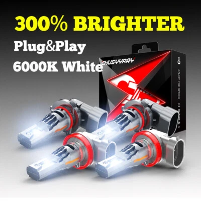 For Toyota Prius 2010-2015 Combo LED Headlight High Low Beam Bulbs Kit 6000K - Image 1 of 4