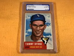 F3-39 BASEBALL KARTE - TOMMY BYRNE CHICAGO WHITE SOX - 1953 TOPPS - GRADE 6 - Bild 1 von 6