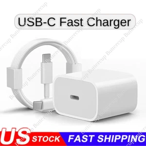 For Apple iPhone 15 14 Pro Max 13 12 11 iPad Pro Charger Cable 20W Power Adapter - Picture 1 of 20