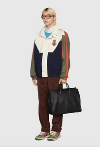 Gucci Large Tote with Gucci logo black leather - Unisex- BNWT - Picture 1 of 10