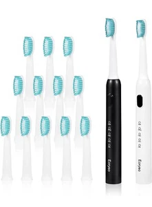Eoryeo 2 Pack Electric Toothbrush , 30000VPM, Including 12 Brush Heads, 5 Modes, - Picture 1 of 3